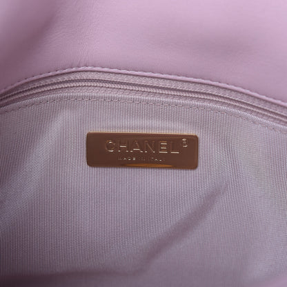 Chanel Lambskin Quilted Medium 19 Flap Light Pink 8 of 9