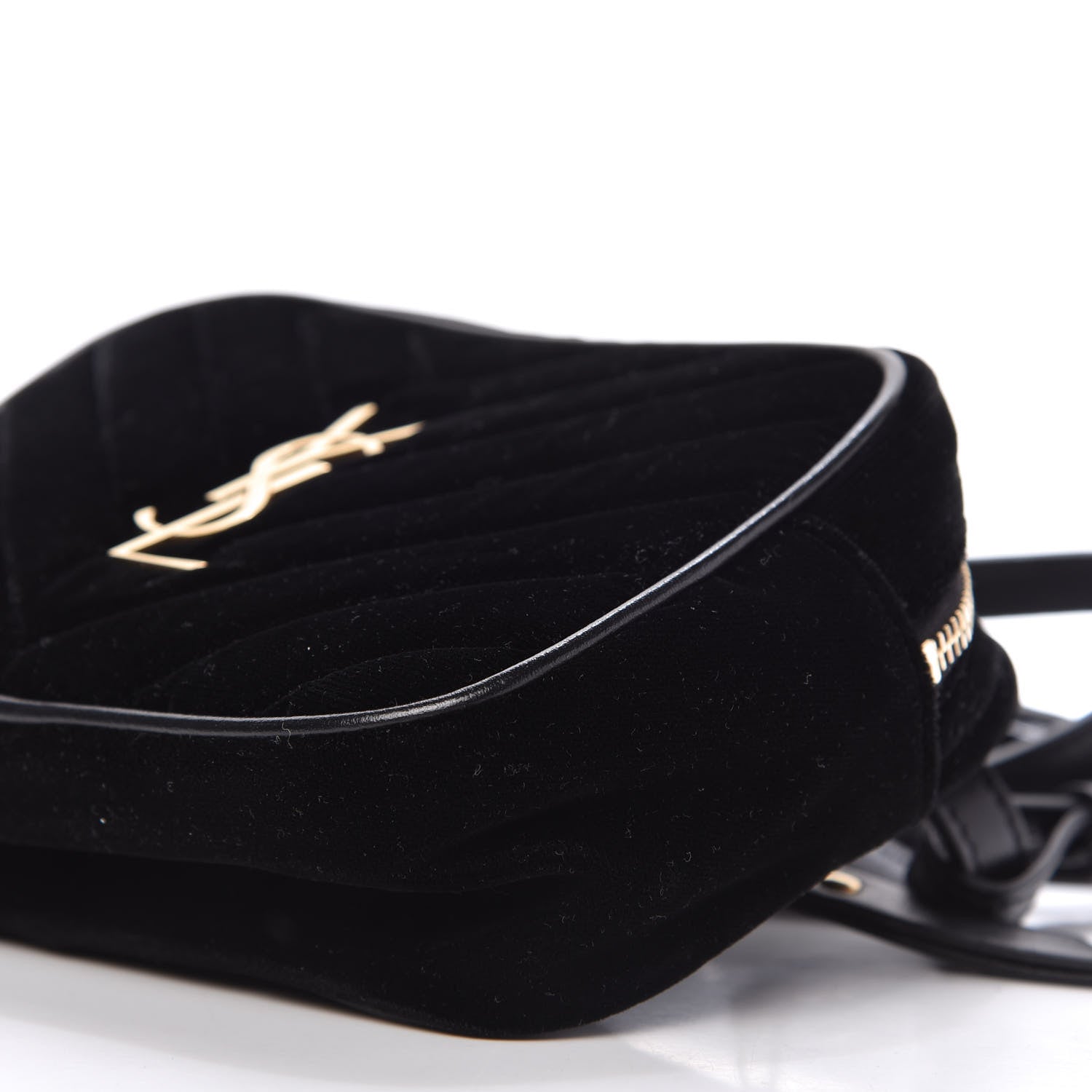 Saint Laurent Velour Matelasse Monogram Lou Camera Bag Black 7 of 10