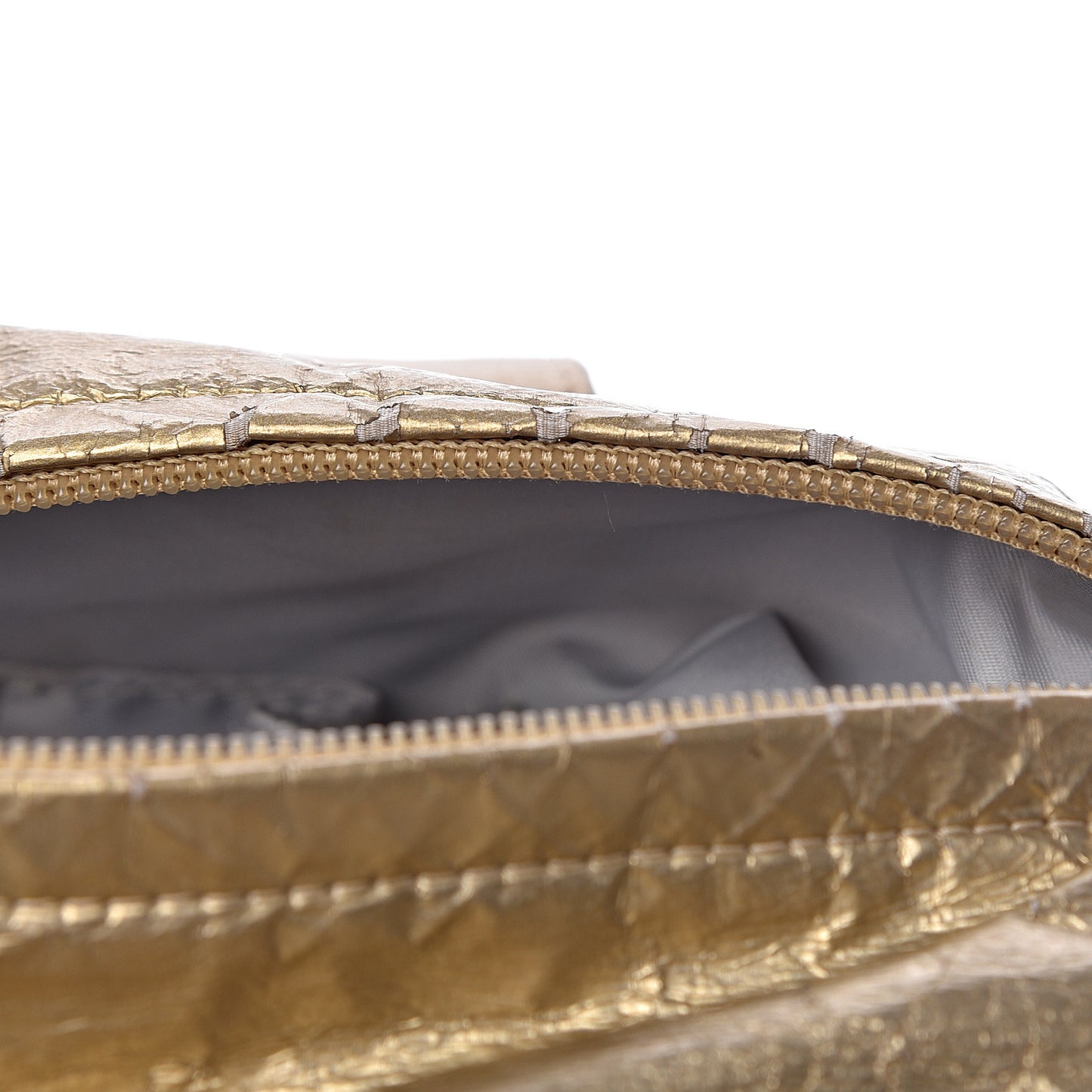 Metallic Coated Canvas Sport Duffle Gold
