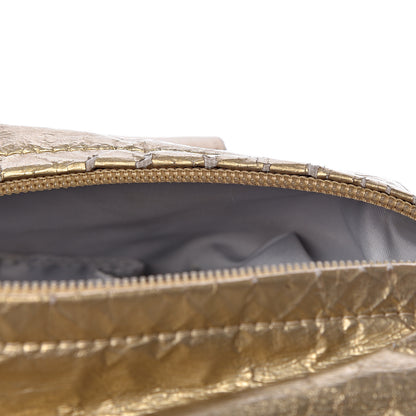 Chanel Metallic Coated Canvas Sport Duffle Gold 12 of 23