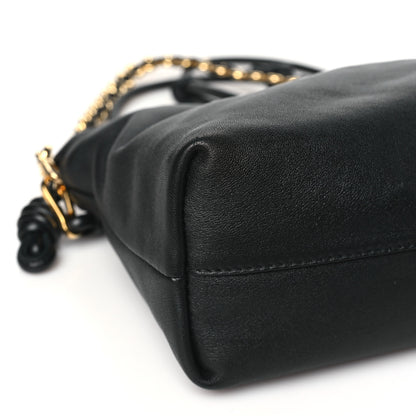 Loewe Mellow Nappa Donut Chain Flamenco Knot Clutch Black 9 of 10