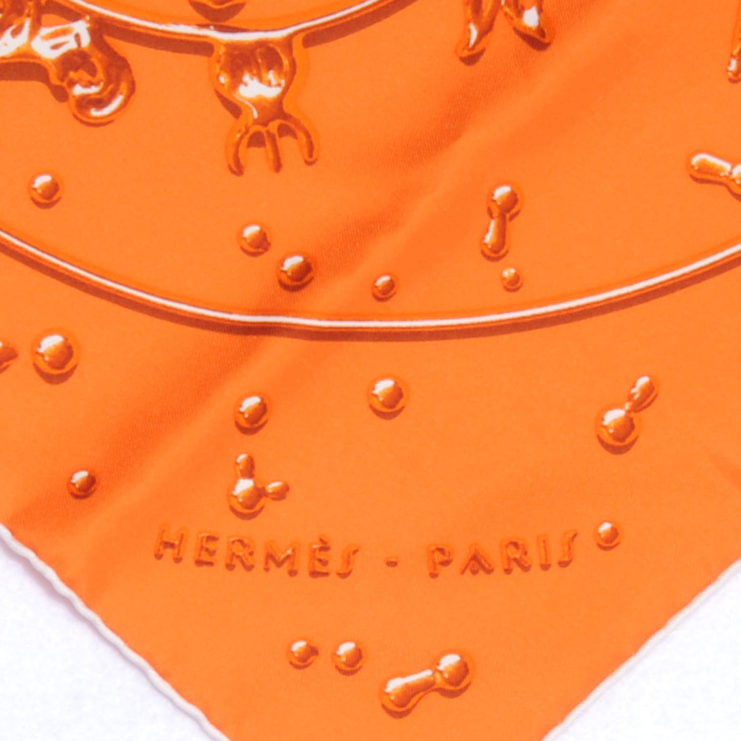 Silk Argent Pocket Square Scarf Orange