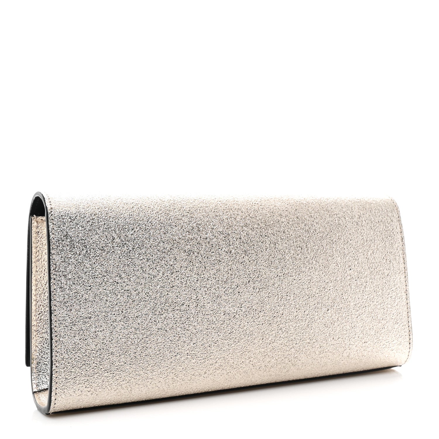 Saint Laurent Metallic Textured Calfskin Classic Monogram Cassandre Clutch Pale Gold 3 of 8