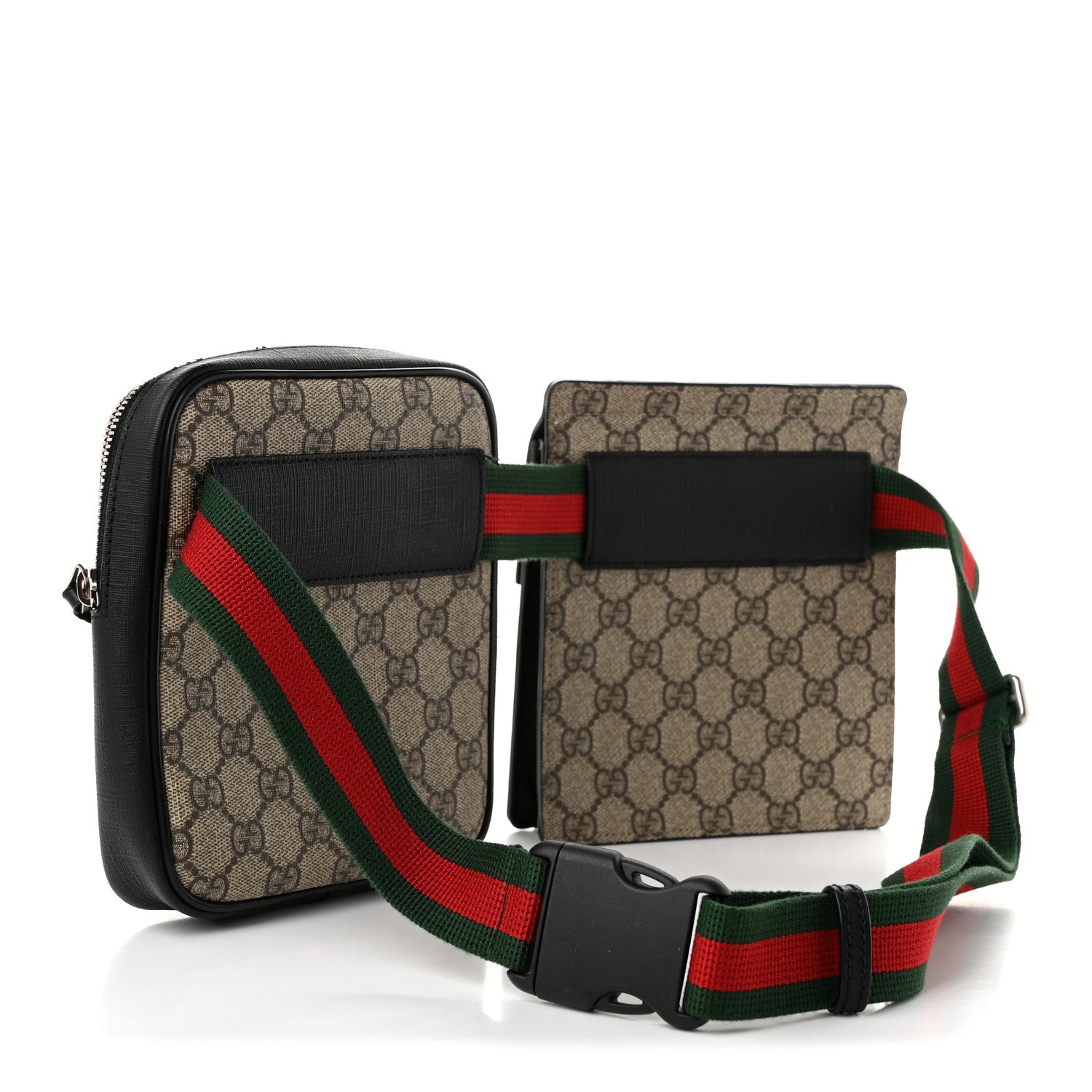 Gucci GG Supreme Monogram Web Belt Bag Black 3 of 11