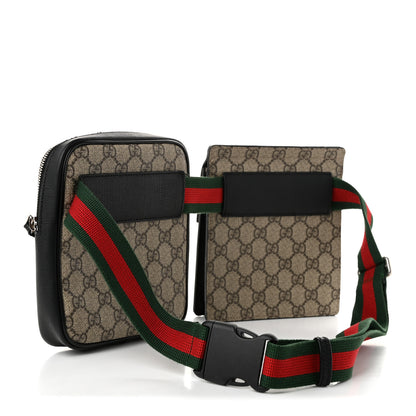 Gucci GG Supreme Monogram Web Belt Bag Black 3 of 11