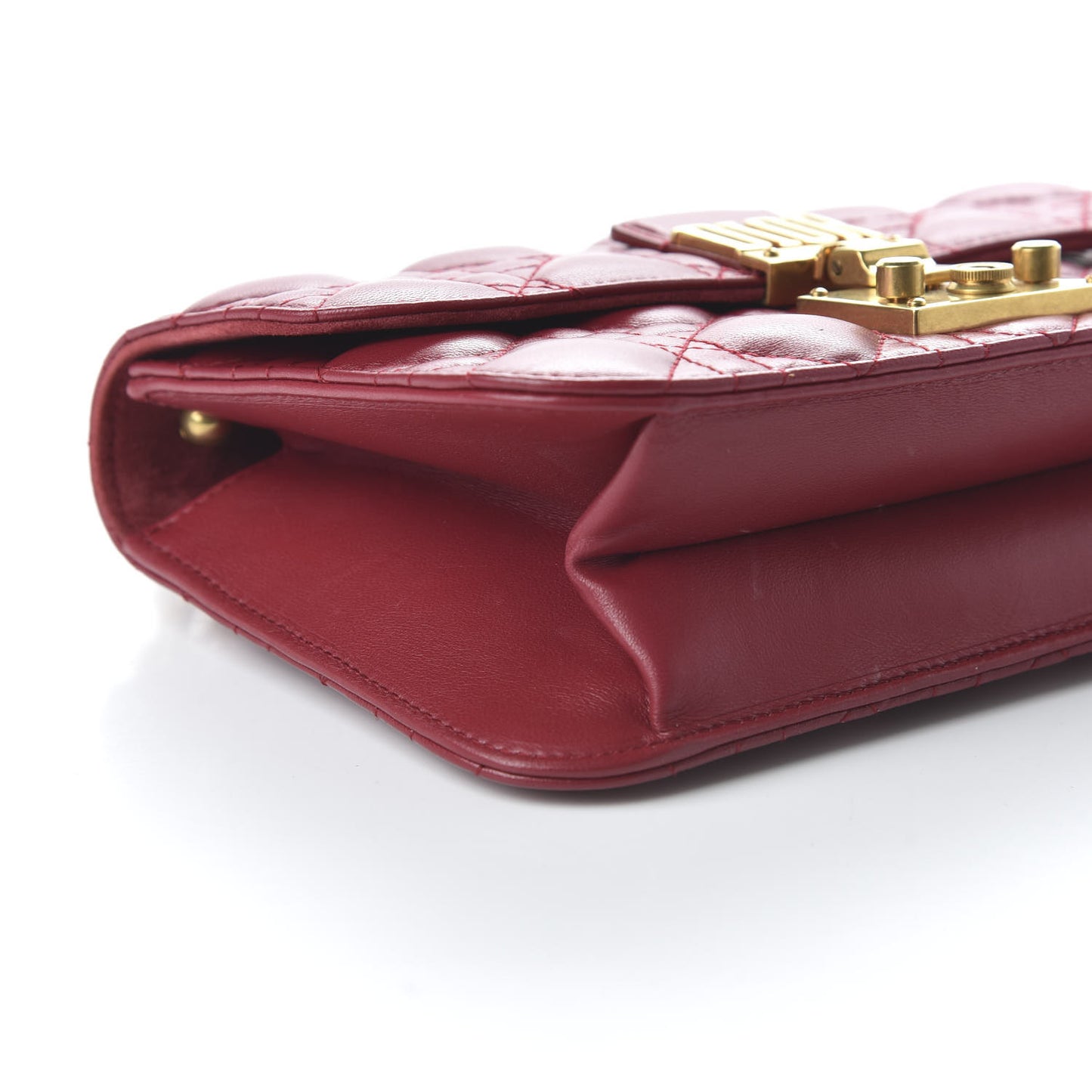 Lambskin Cannage Small Dioraddict Flap Bag Red