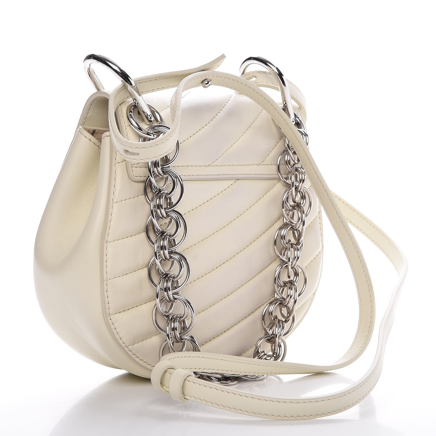 Chloe Calfskin Quilted Mini Drew Bijou Shoulder Bag Natural White 3 of 8