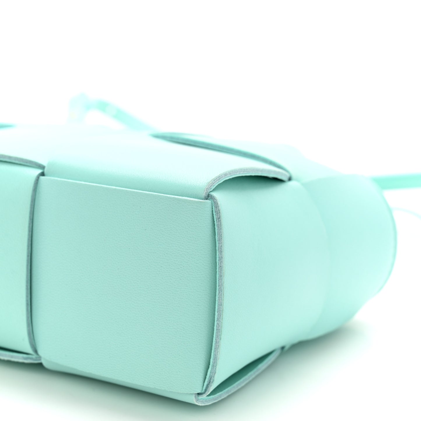 Lambskin Maxi Intreccio Candy Arco Tote Celadon