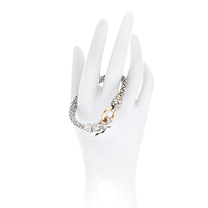 John Hardy Sterling Silver 18K Yellow Gold 6mm Naga Dragon Bracelet 3 of 6