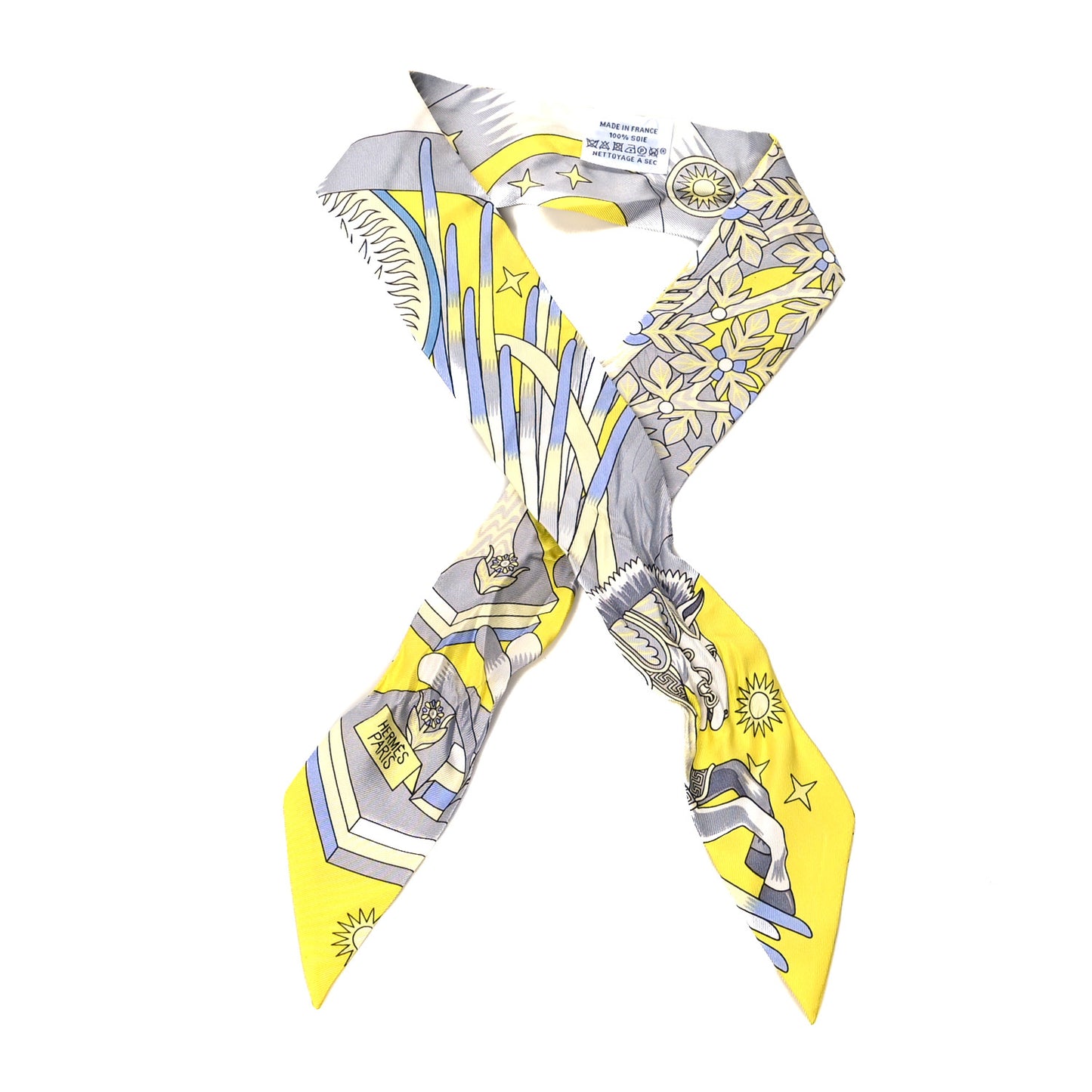 Silk La Source de Pegase Twilly Jaune Vif Gris Perle