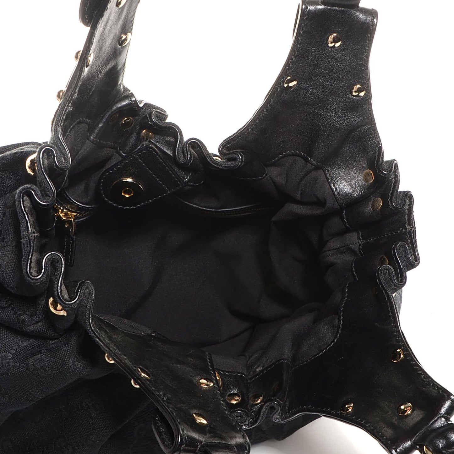 Monogram Studded Pelham Medium Tote Black