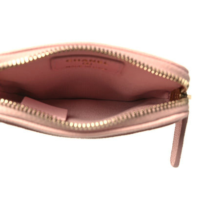 Chanel Caviar Quilted Zip Card Holder Wallet Light Pink 5 of 10