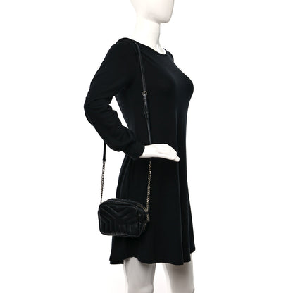 Saint Laurent Calfskin Y Quilted Monogram Mini Loulou Bowling Bag Black 2 of 11