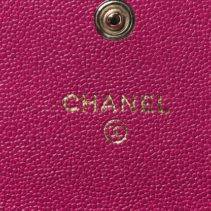 Chanel Caviar Quilted Medium Boy Flap Wallet Fuchsia 8 of 12