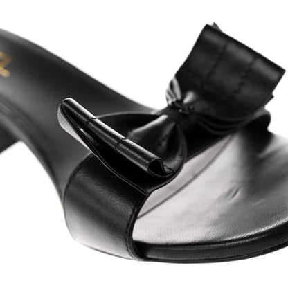 Chanel Lambskin CC Bow Sandals 41 Black 13 of 14