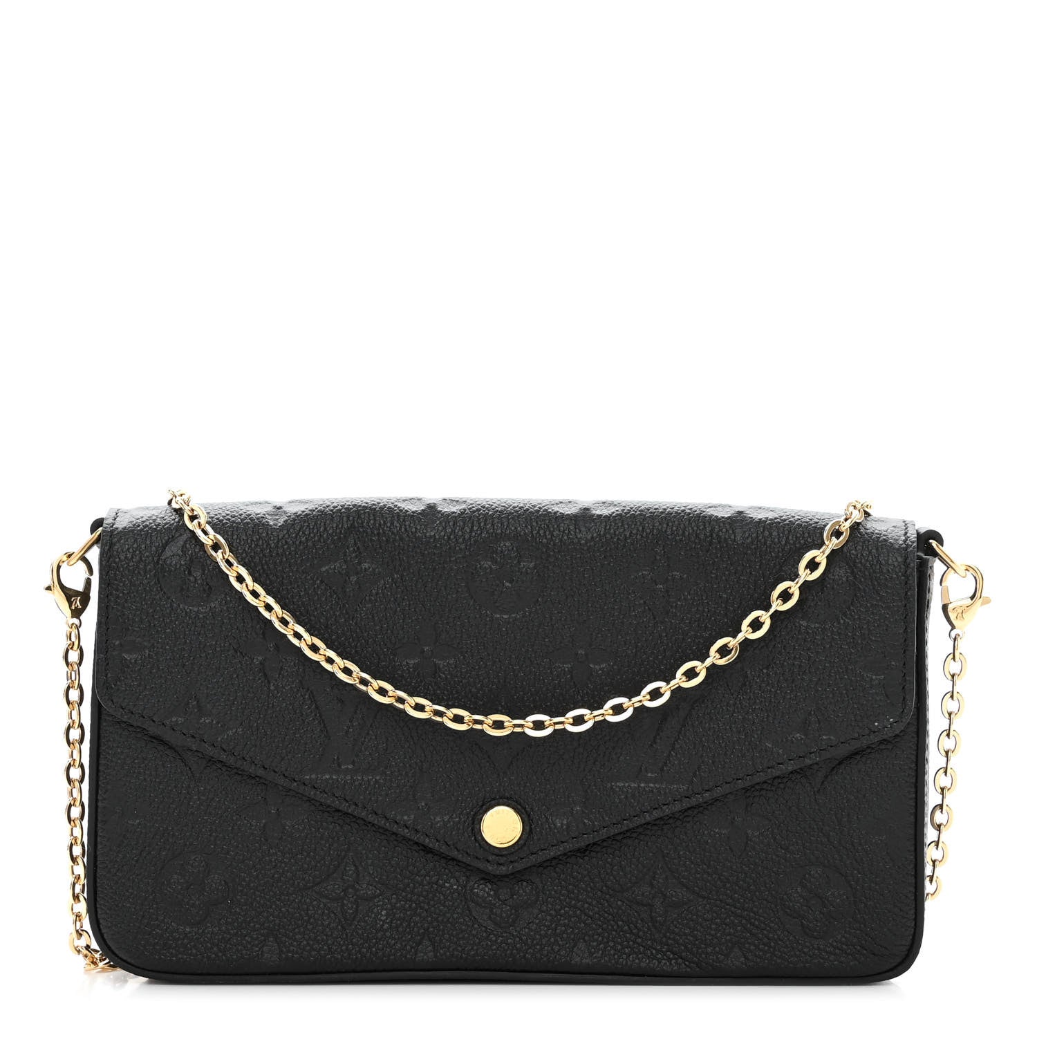 Louis Vuitton Empreinte Pochette Felicie Chain Wallet Black 3 of 10