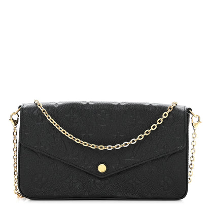 Louis Vuitton Empreinte Pochette Felicie Chain Wallet Black 3 of 10