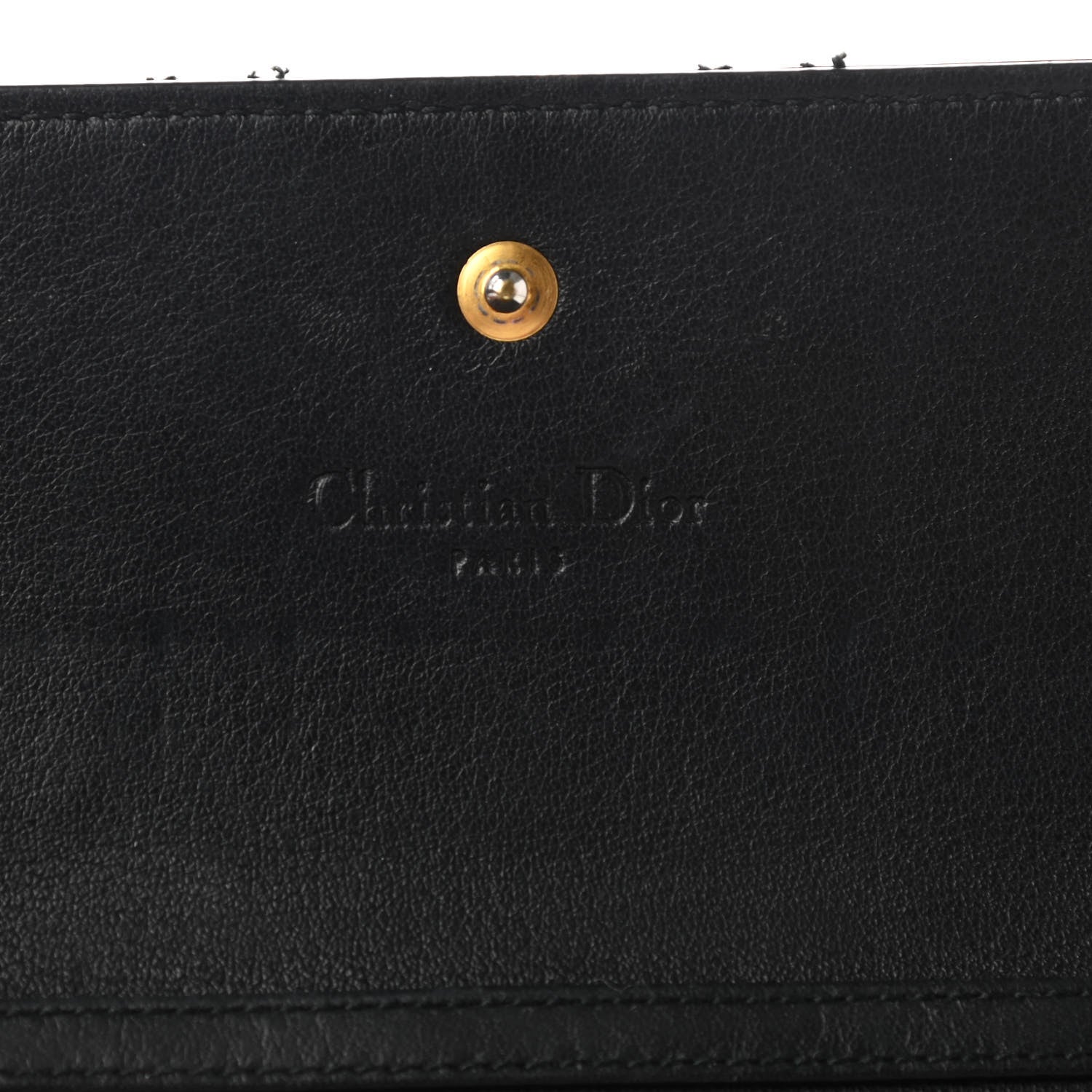 Christian Dior Patent Cannage Lady Dior Rendezvous Wallet On Chain Black 6 of 8