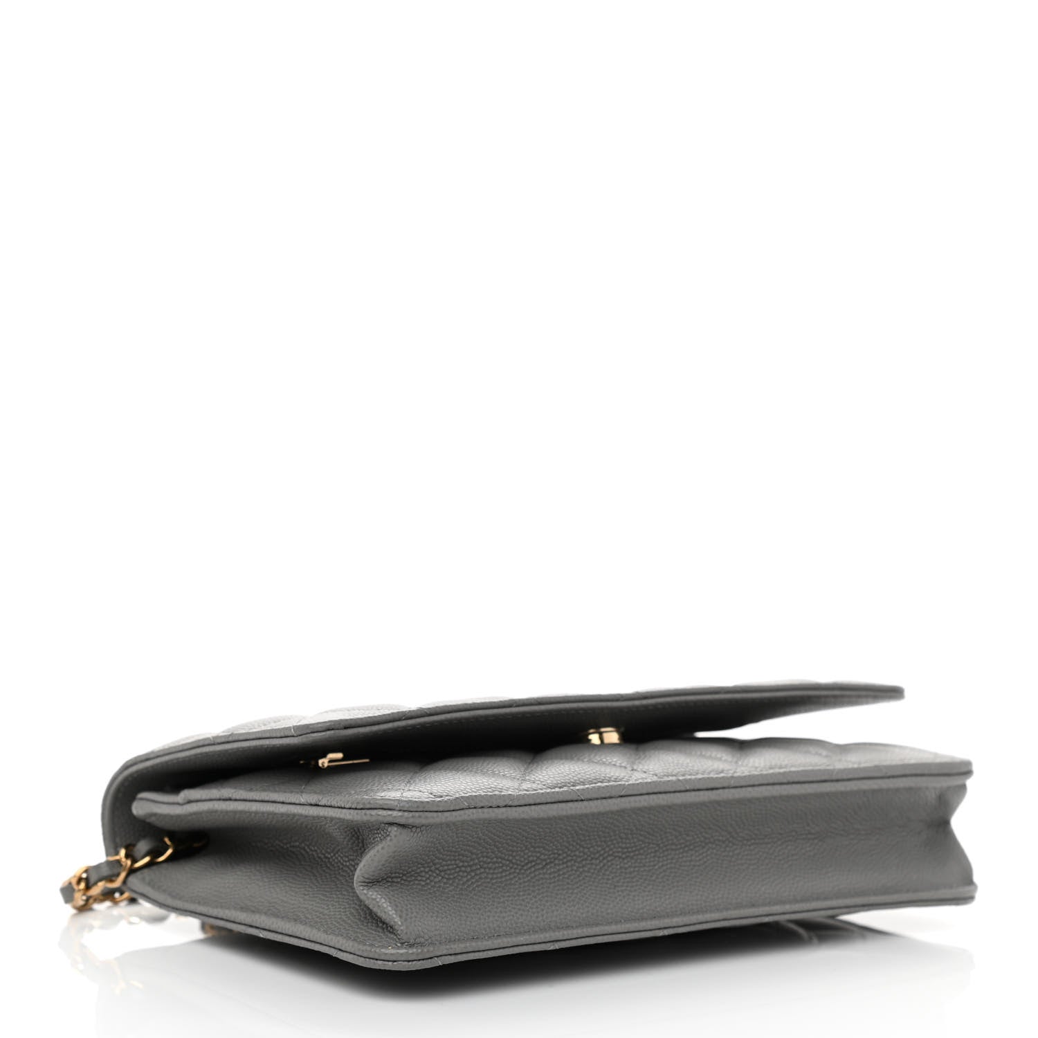 Chanel Caviar Quilted Wallet On Chain WOC Grey 4 of 12