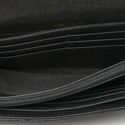 Chanel Caviar Quilted Long Boy Flap Wallet Black 5 of 14