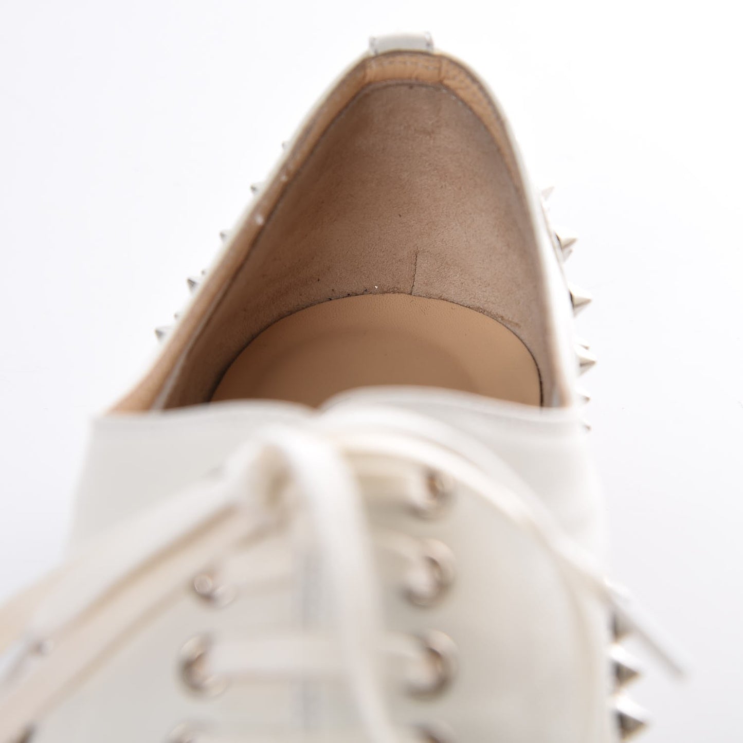 Nappa Freddy Spikes Donna Flat Sneakers 38 Latte Silver