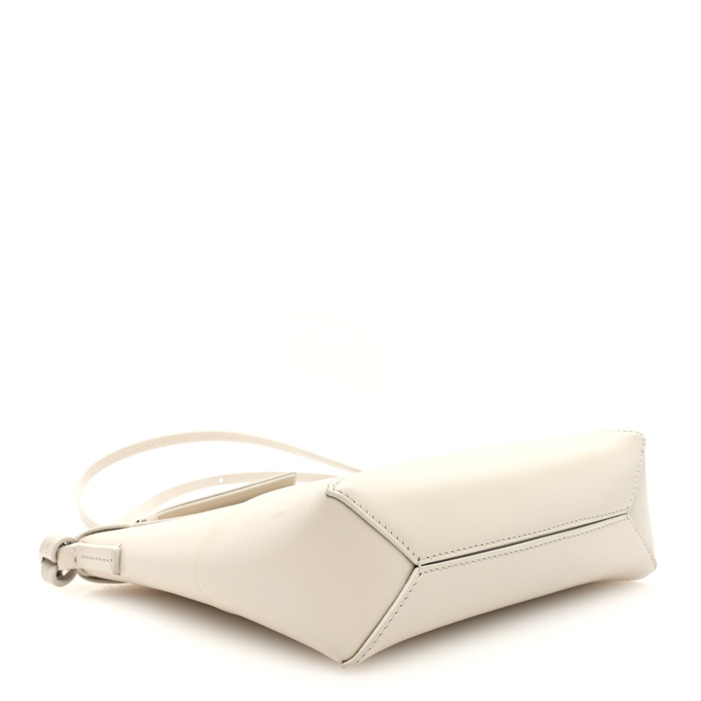 Shiny Calfskin Puzzle Fold Pouch Sea Salt