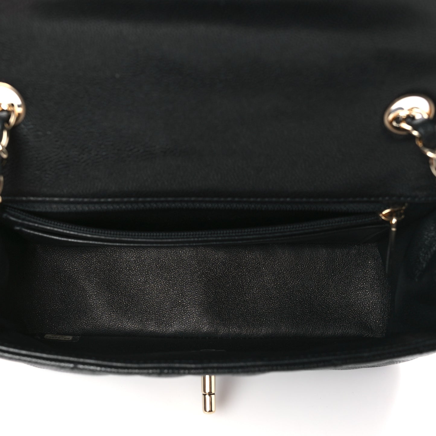 Caviar Quilted Mini Rectangular Flap Black
