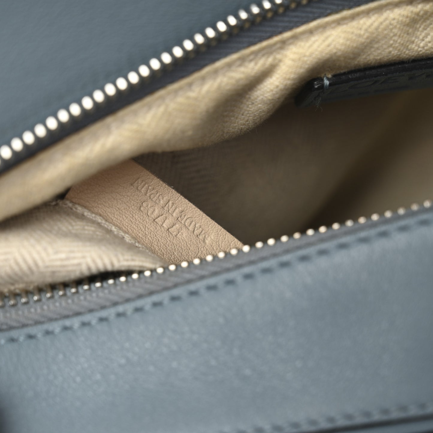 Calfskin Small Puzzle Bag Stone Blue