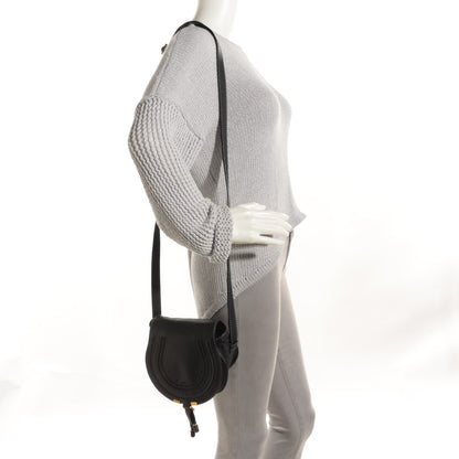 Chloe Calfskin Mini Marcie Round Crossbody Bag Black 2 of 7