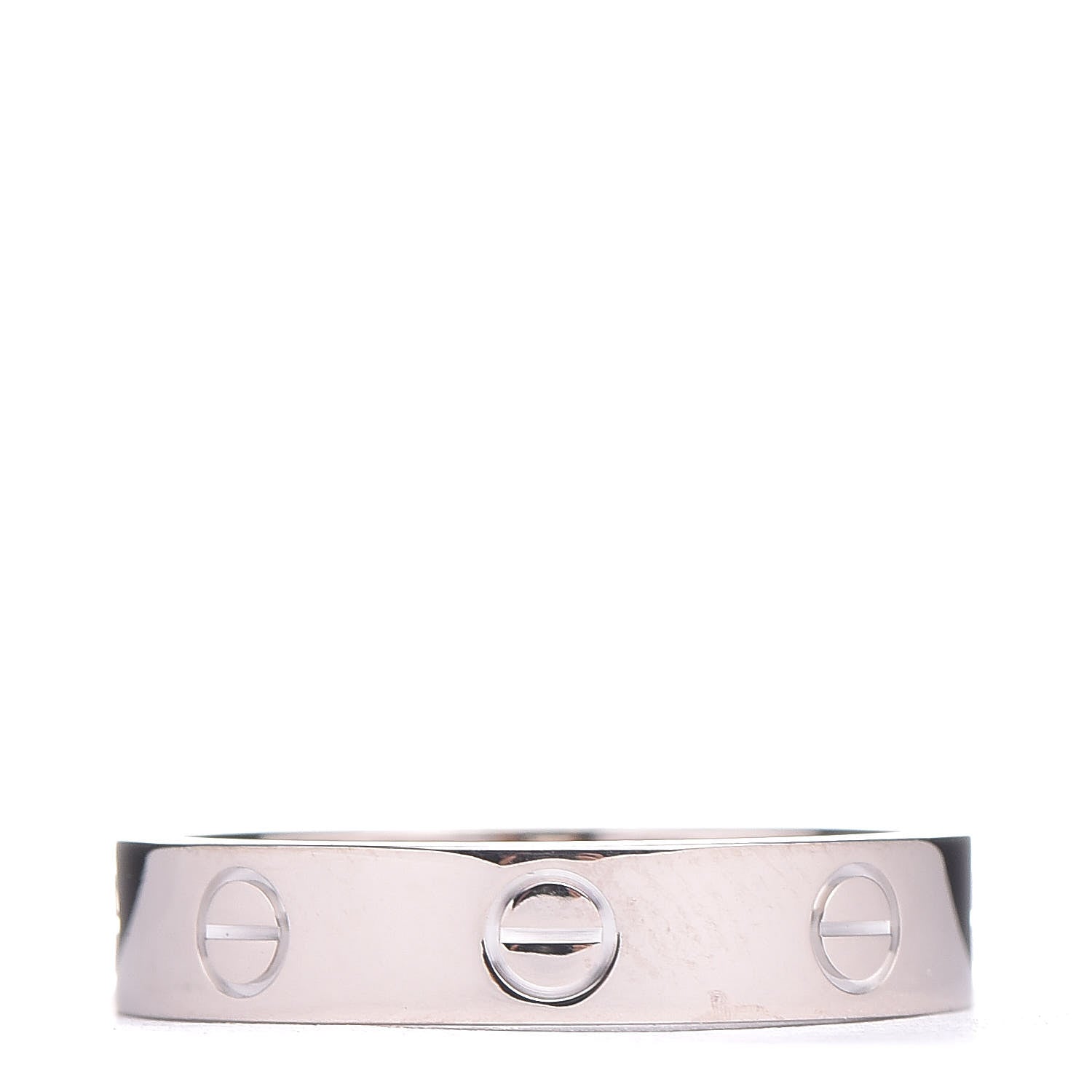 Cartier 18K White Gold Diamond 4mm LOVE Wedding Band Ring 52 6 3 of 5
