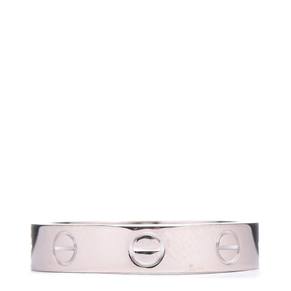 Cartier 18K White Gold Diamond 4mm LOVE Wedding Band Ring 52 6 3 of 5