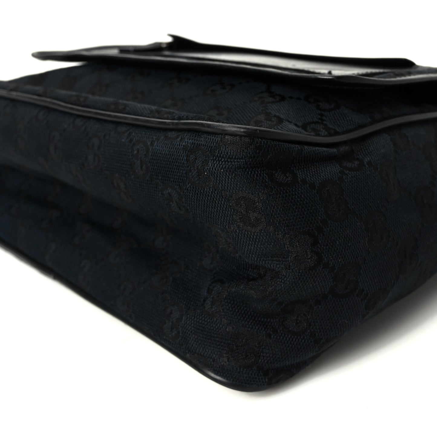 Monogram Flap Pocket Messenger Bag Black