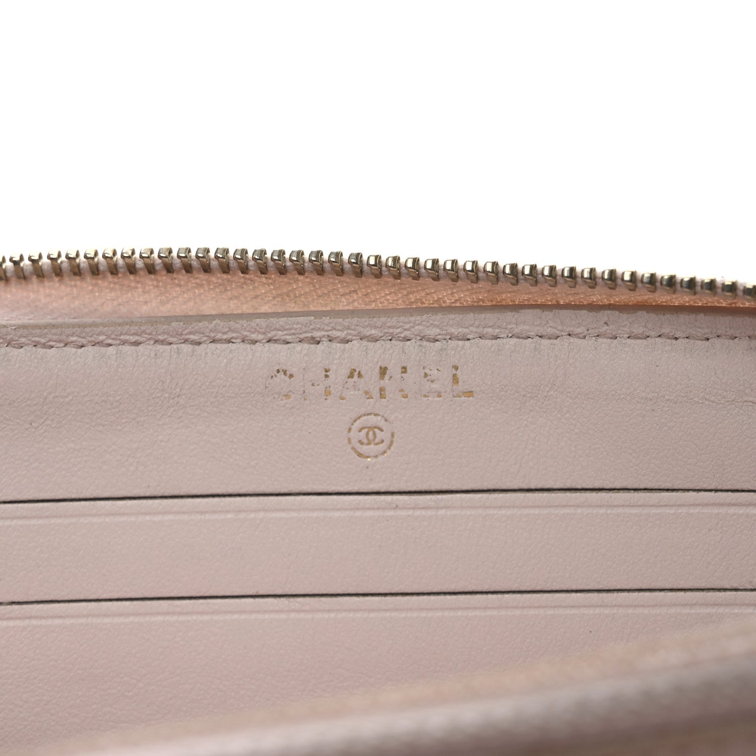 Chanel Lurex Canvas Deauville Medium Zip Around Wallet Pink 6 of 11