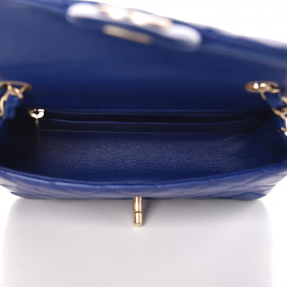 Chanel Lambskin Quilted Mini Rectangular Flap Blue 5 of 13