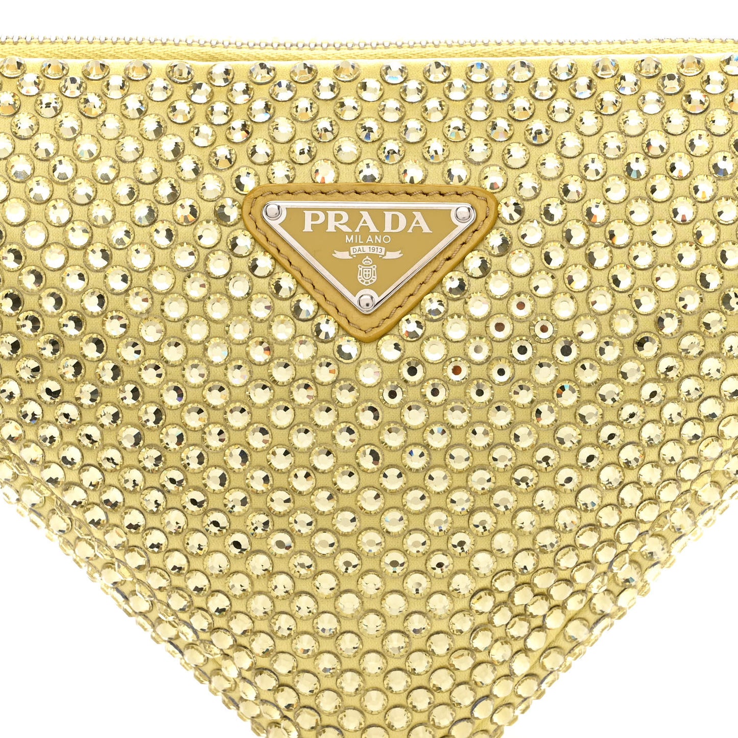 Satin Crystal Triangle Pouch Ananas