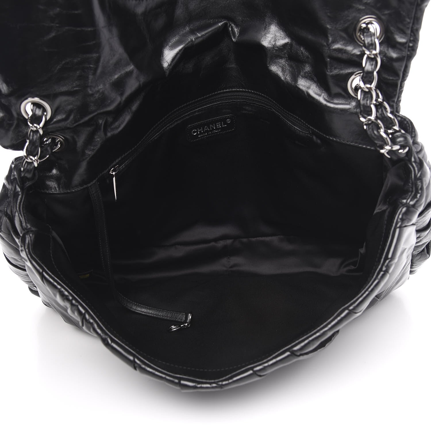 Chanel Glazed Calfskin Twisted Maxi Flap Black 5 of 9