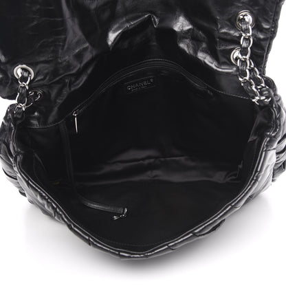 Chanel Glazed Calfskin Twisted Maxi Flap Black 5 of 9