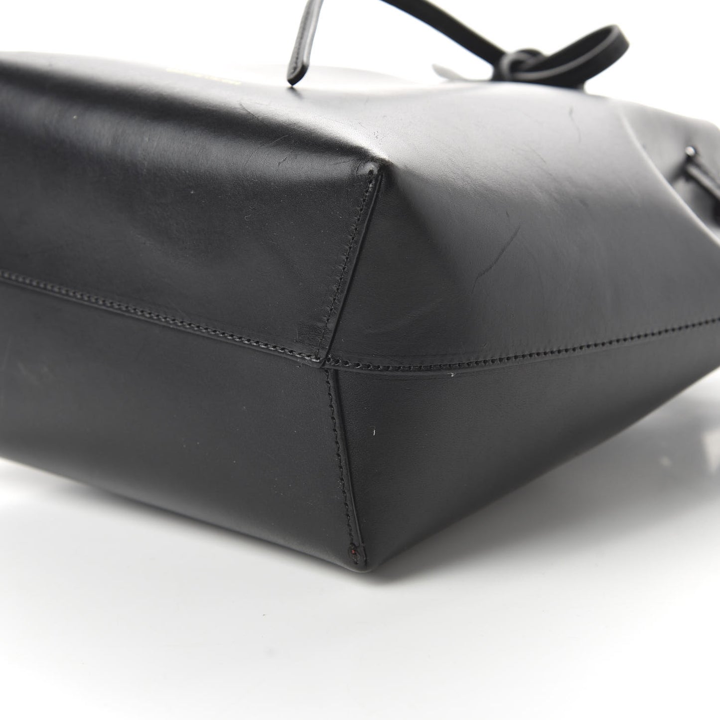 Calfskin Mini Bucket Bag Black Flamma