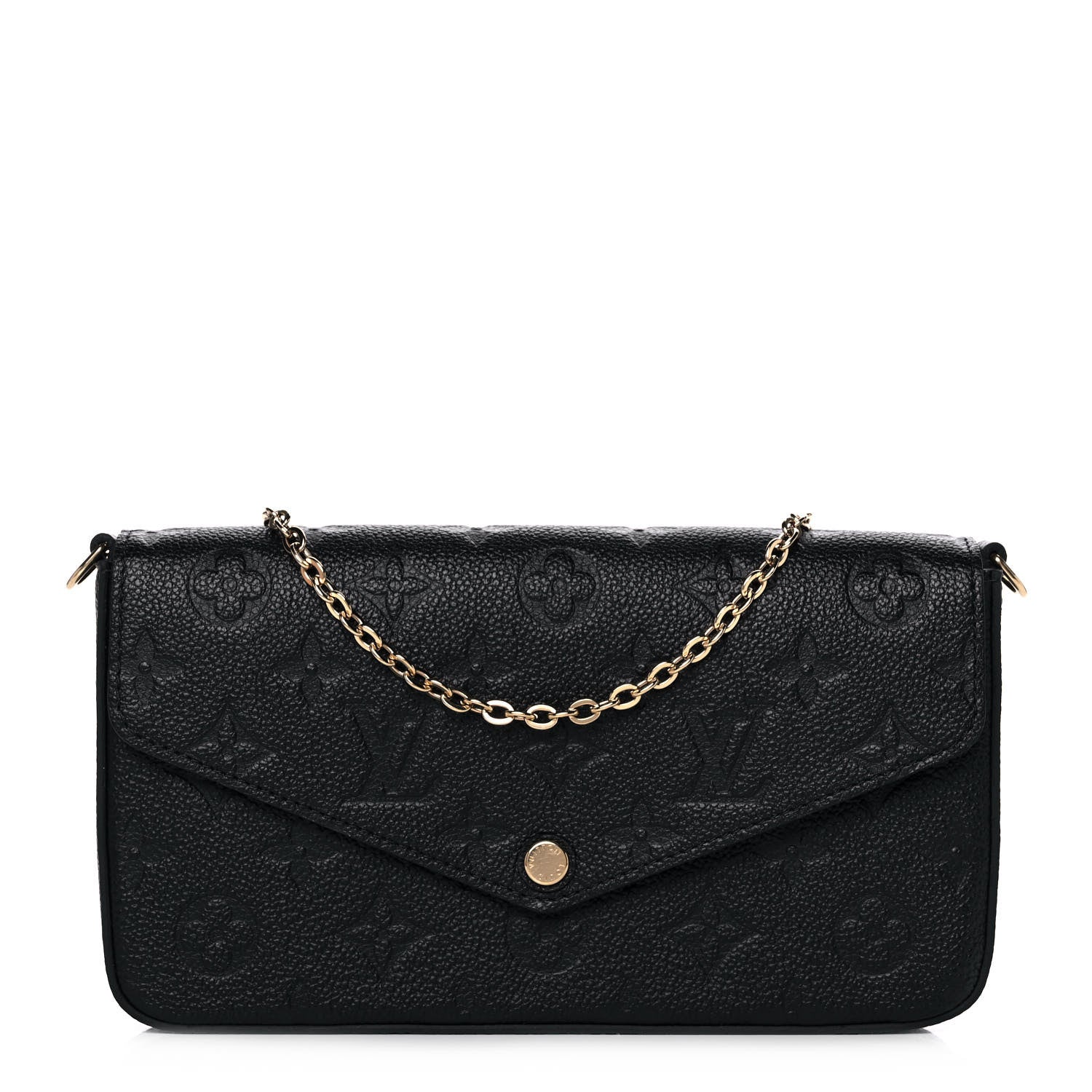 Louis Vuitton Empreinte Pochette Felicie Chain Wallet Black 1 of 12
