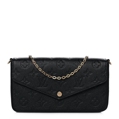 Louis Vuitton Empreinte Pochette Felicie Chain Wallet Black 1 of 12
