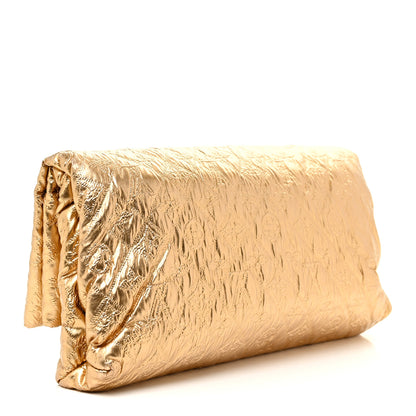 Louis Vuitton Jacquard Quilted Monogram Limelight Clutch MM Gold 3 of 14