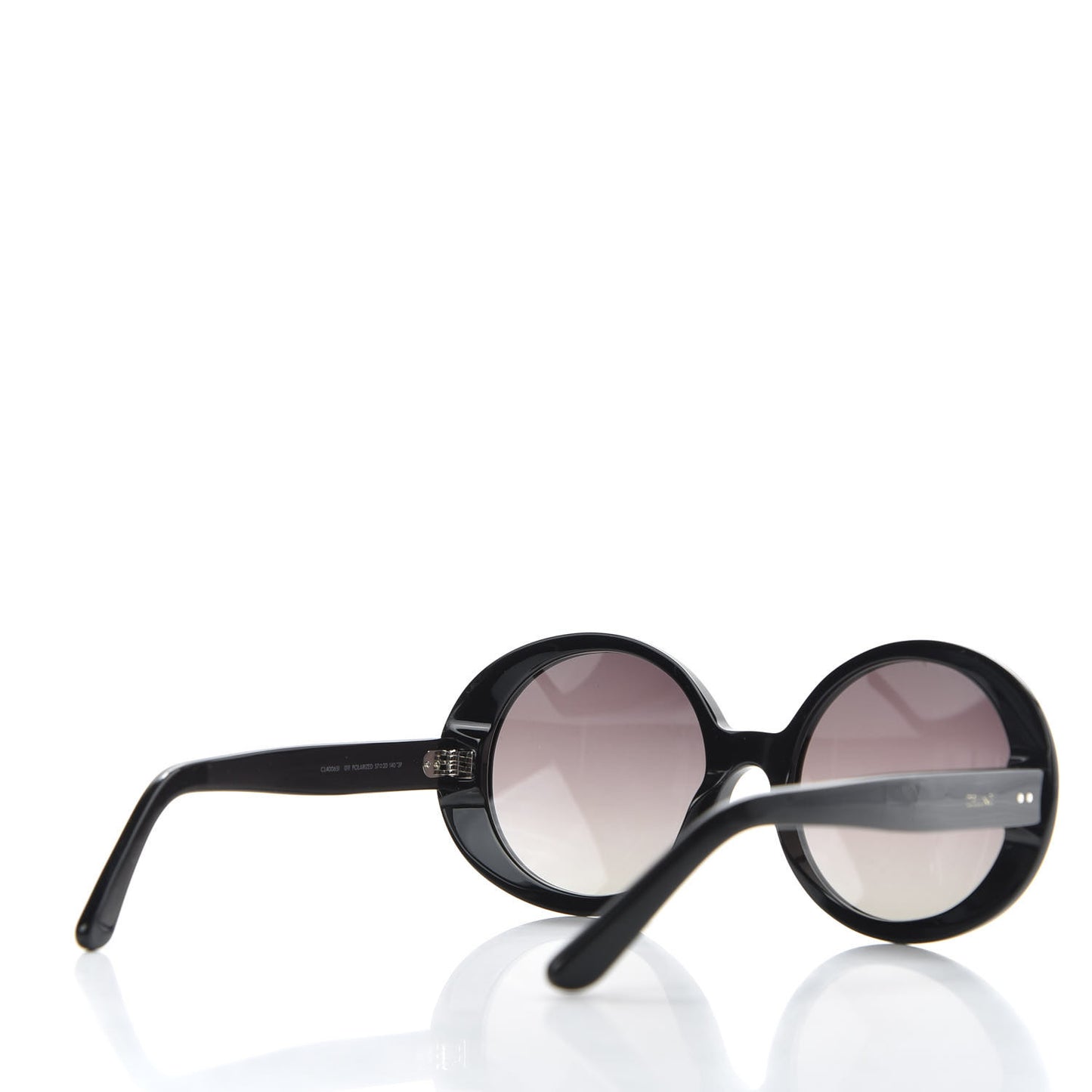 Acetate Polarized Oval Sunglasses CL 400651 Black