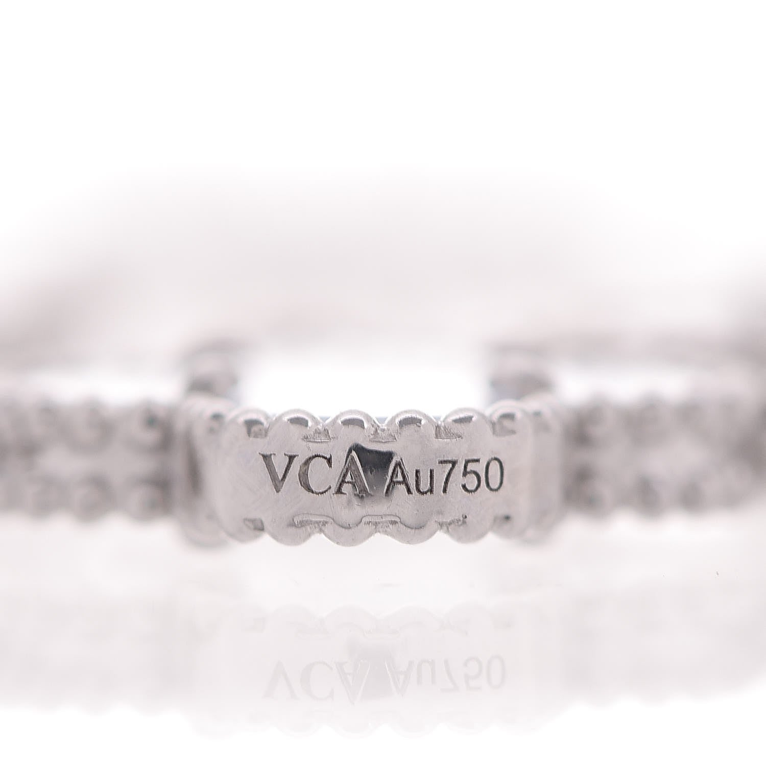 Van Cleef & Arpels 18K White Gold Chalcedony 5 Motifs Vintage Alhambra Bracelet 5 of 6