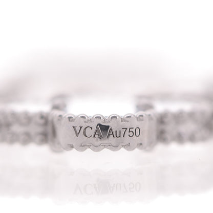 Van Cleef & Arpels 18K White Gold Chalcedony 5 Motifs Vintage Alhambra Bracelet 5 of 6