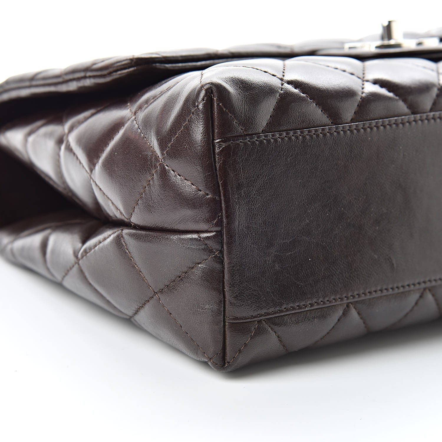 Chanel Lambskin Quilted Medium Kelly Flap Brown 9 of 12