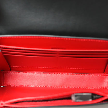 Christian Louboutin Calfskin Embossed Crocodile Loubi54 Explorafunk Crossbody Bag Black 4 of 9