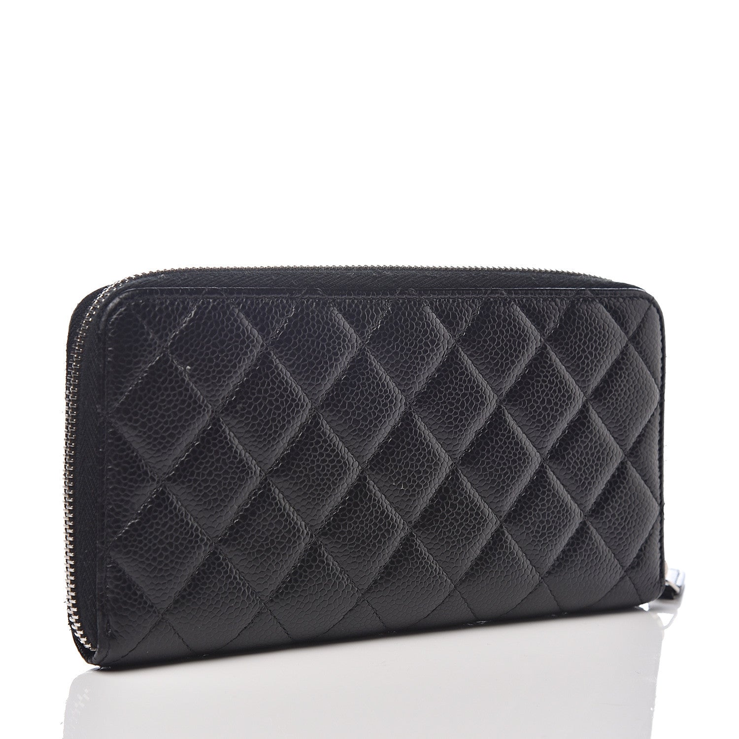 Chanel Caviar Quilted Large Gusset Zip Around Wallet Black 2 of 7