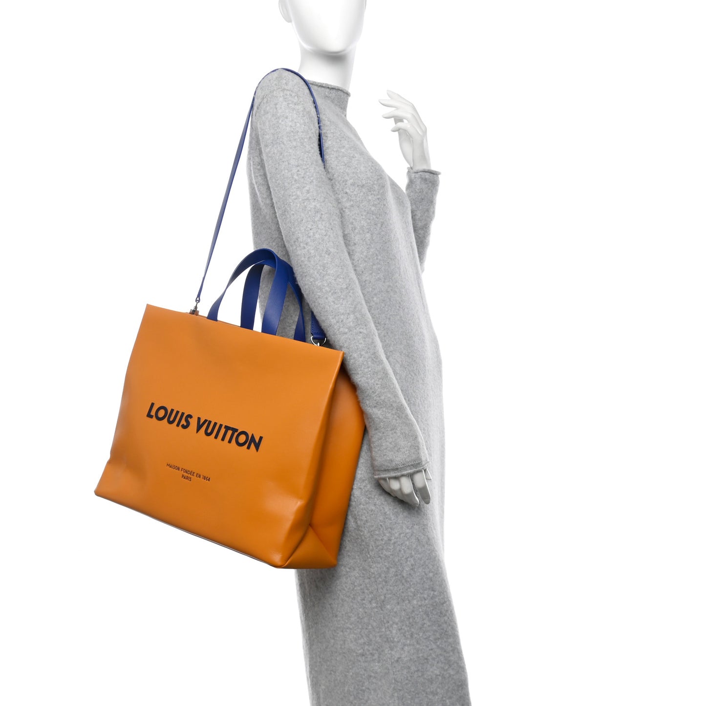 Cowhide Shopper Bag MM Safran