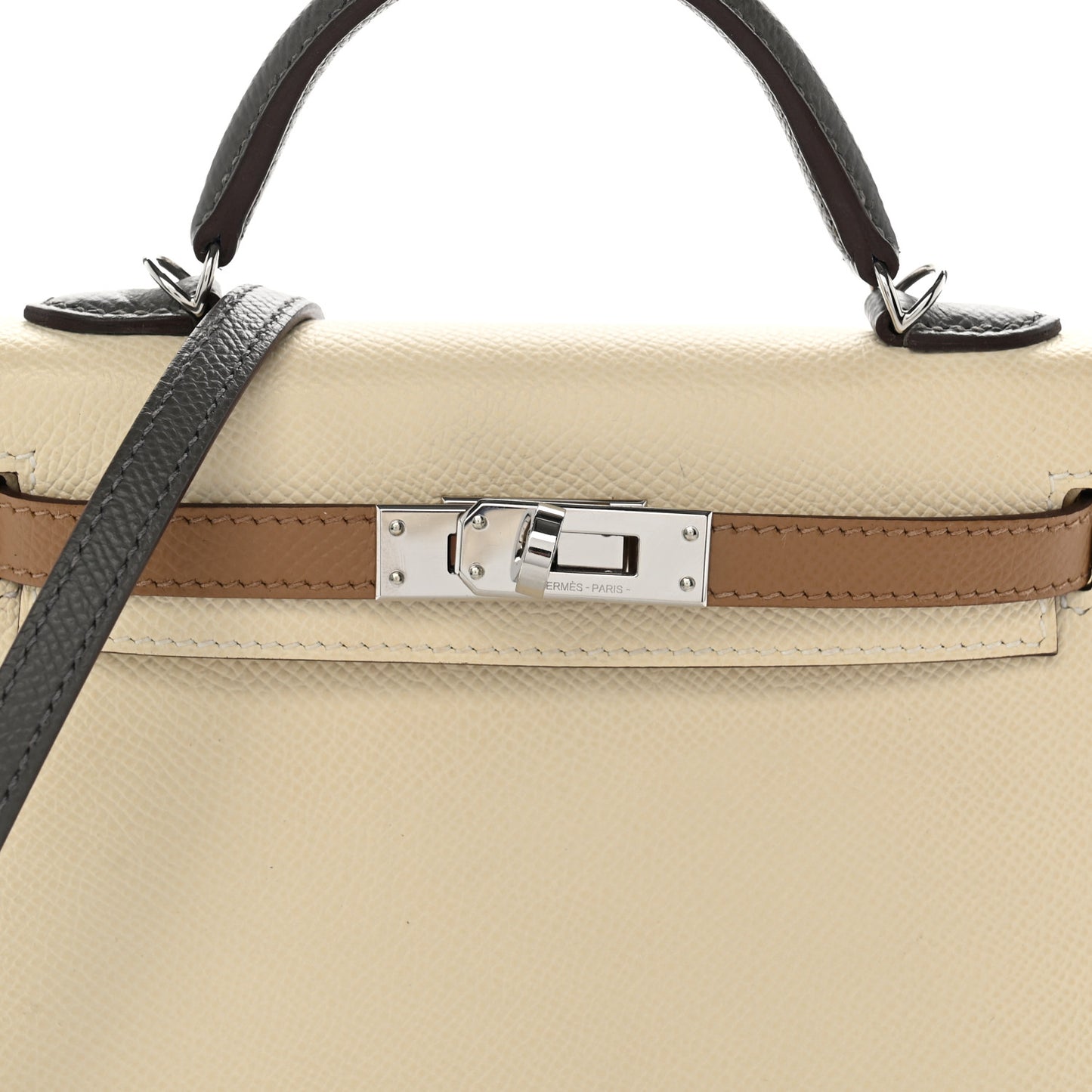 Epsom Tri-Color Mini Kelly Sellier 20 Craie Biscuit Gris Meyer