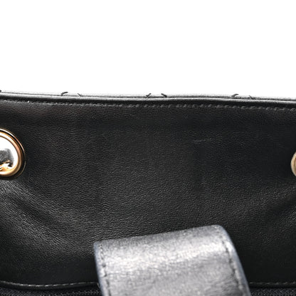 Chanel Lambskin Quilted Large Drawstring Bag Black 13 of 13